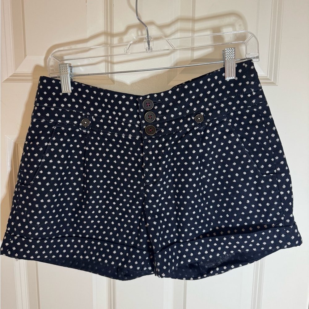 Anthropologie Daughters of the Liberation Black Linen‎ Blend Shorts Size 4 - Picture 3 of 10